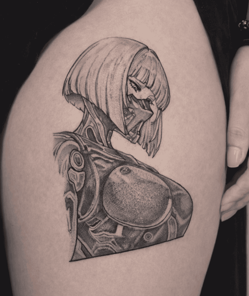 Kiwi Cyberpunk Edgerunners Tattoo