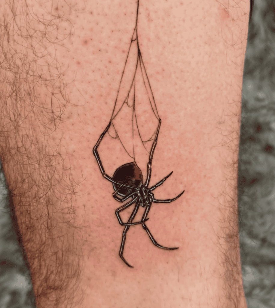 Black Widow Web Spider Tattoo