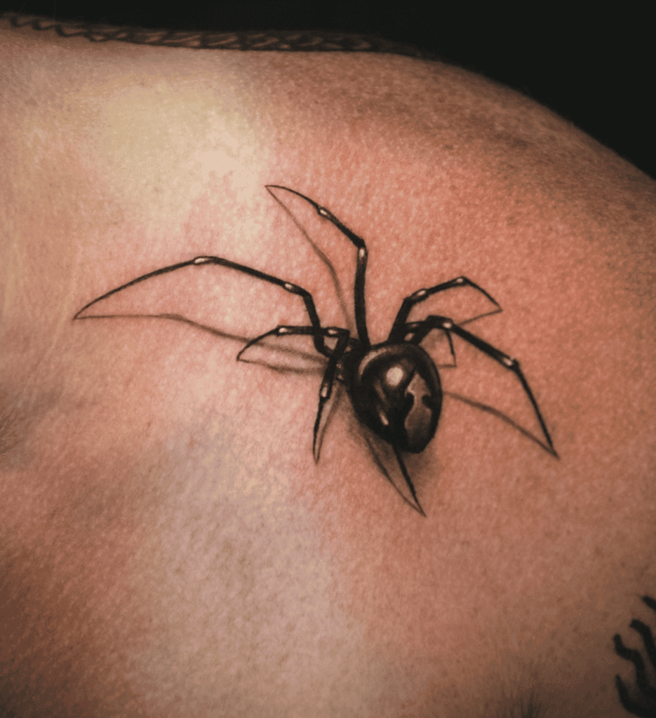 Black Widow Walk Spider Tattoo