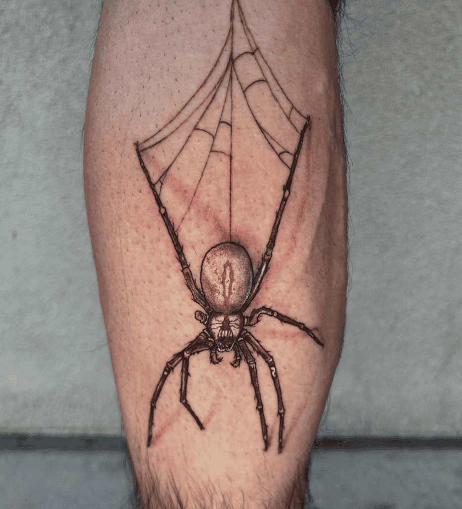 Brown Recluse Crawl Spider Tattoo