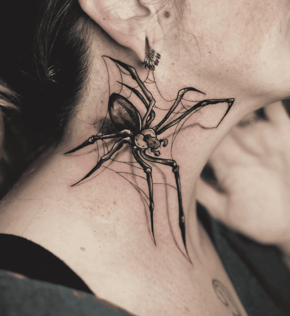 Brown Recluse Web Spider Tattoo