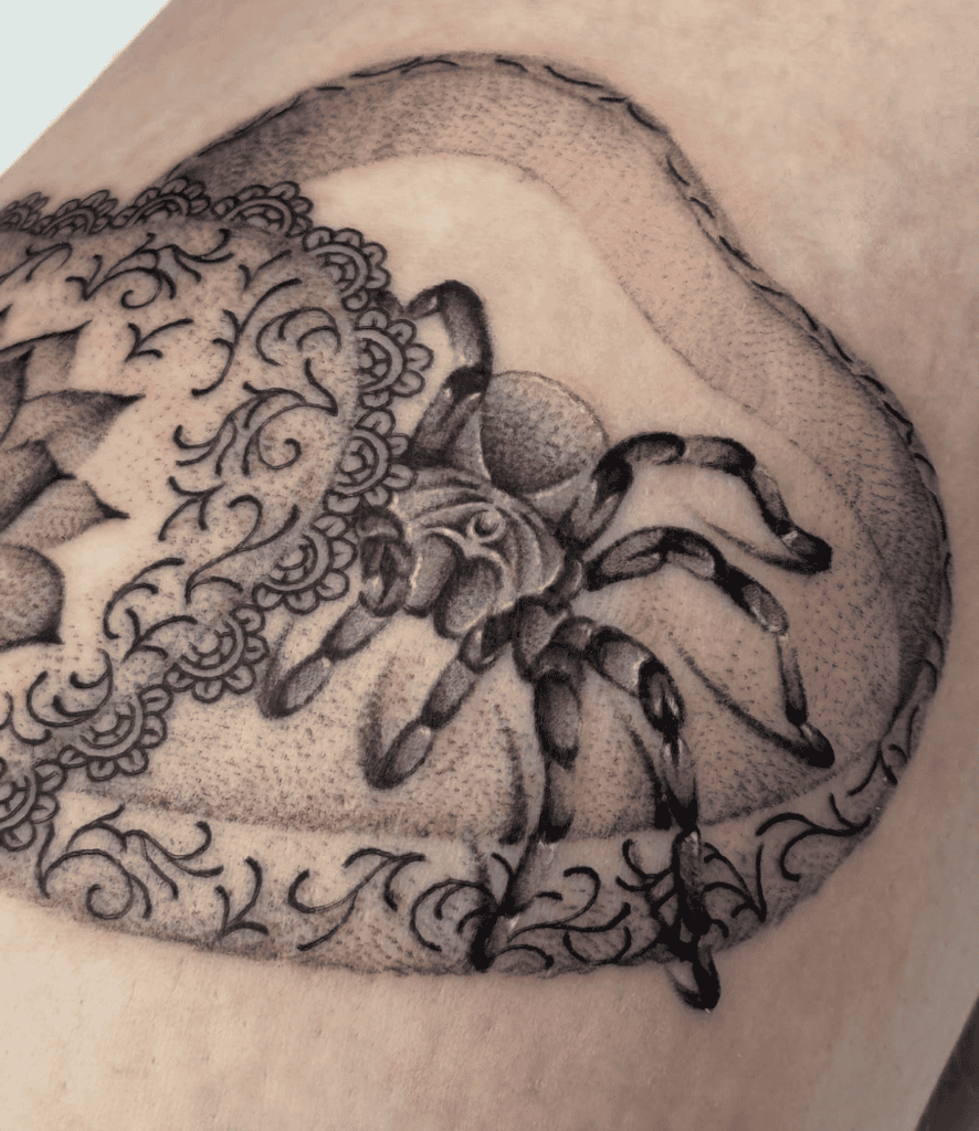 Goliath Birdeater Heart Spider Tattoo