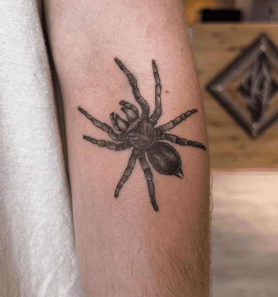 Sydney Funnel-Web Crawl Spider Tattoo