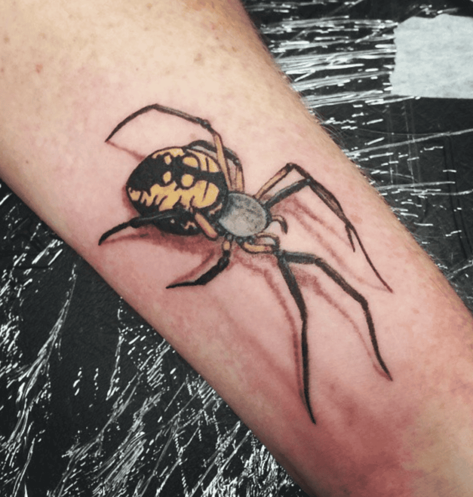 Garden Spider Crawl Tattoo