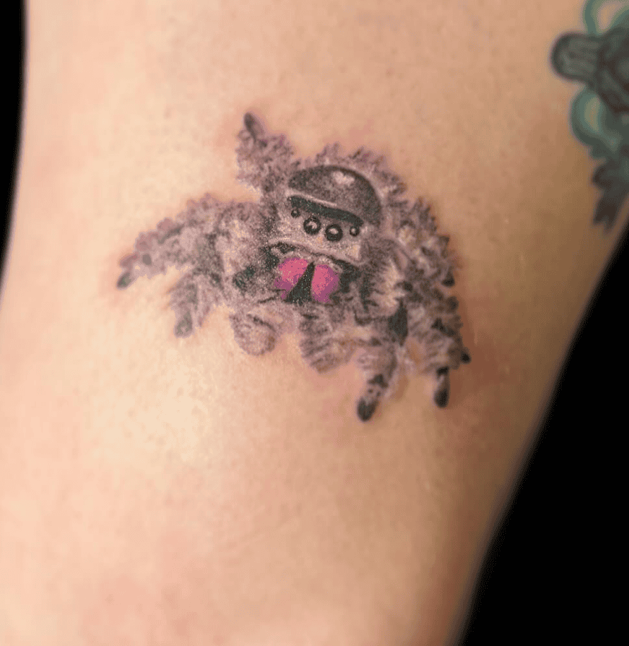 Jumping Spider Simple Tattoo
