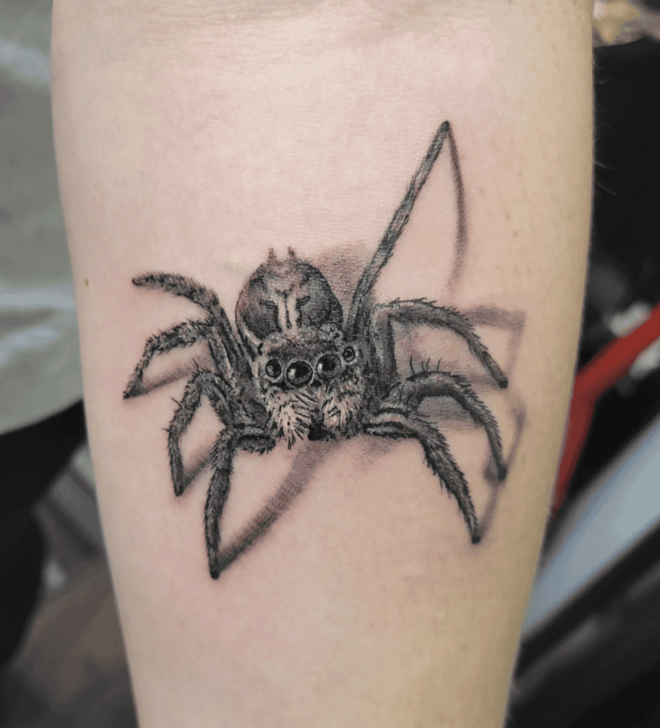 Zebra Jumping Spider Cute Tattoo