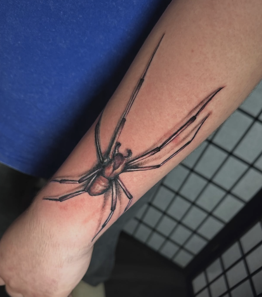 Recluse Spider Crawl Tattoo