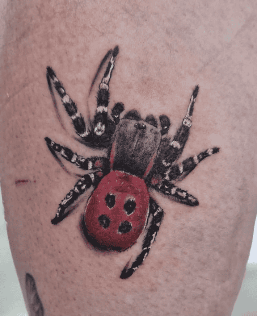 Ladybird Spider Crawl Tattoo