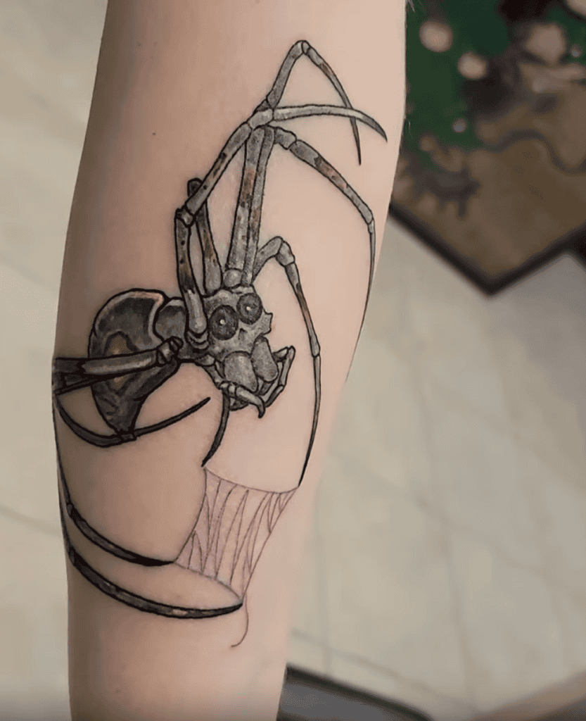 Net-Casting Spider Tattoo