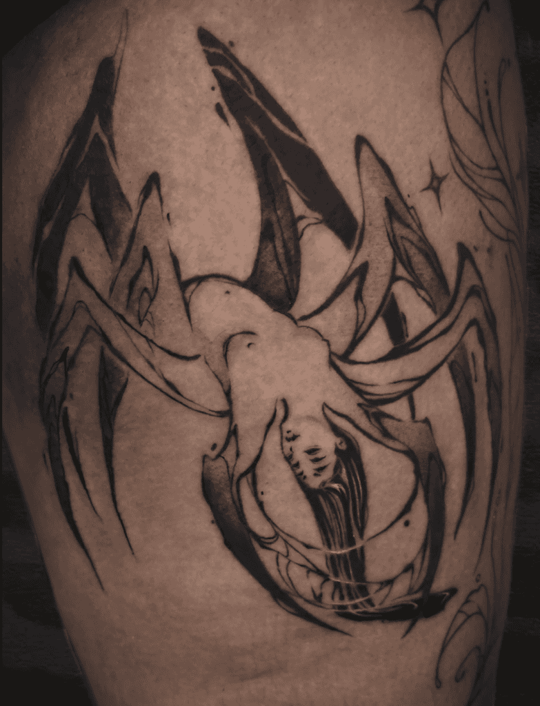 Arachne Pose Spider Tattoo