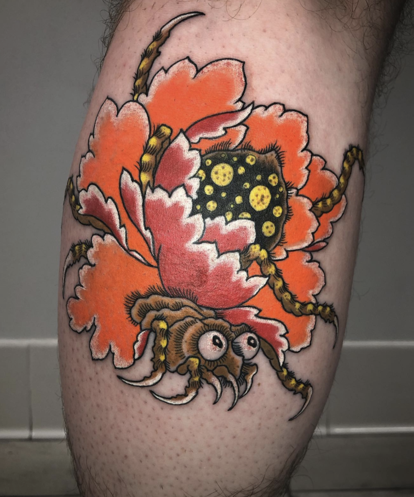 Tsuchigumo Flower Spider Tattoo