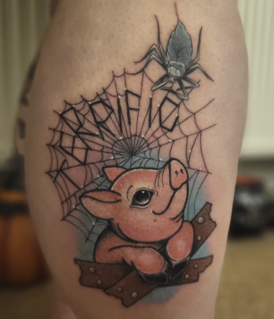 Charlotte Pig Spider Tattoo