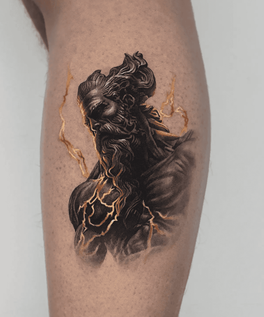 Jupiter Gold Roman Mythology Tattoo