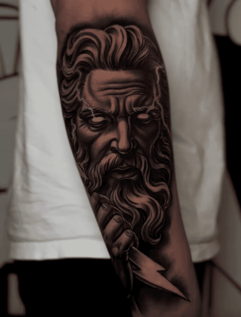 Jupiter Lightning Roman Mythology Tattoo