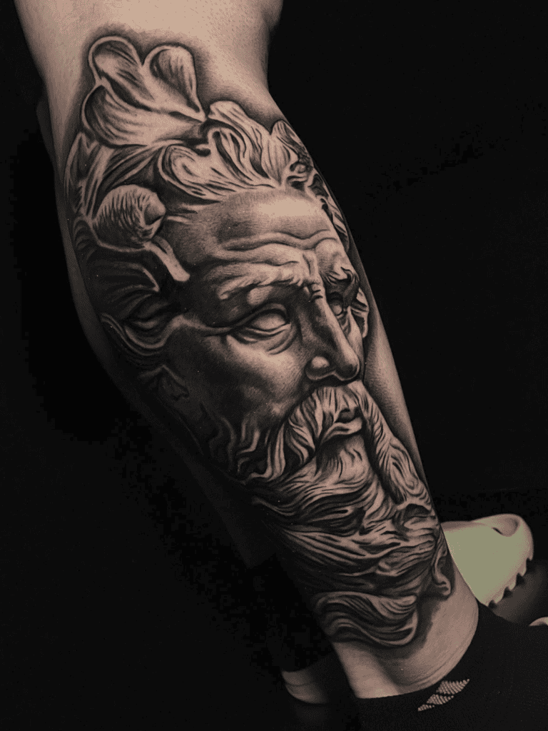 Neptune God Roman Mythology Tattoo
