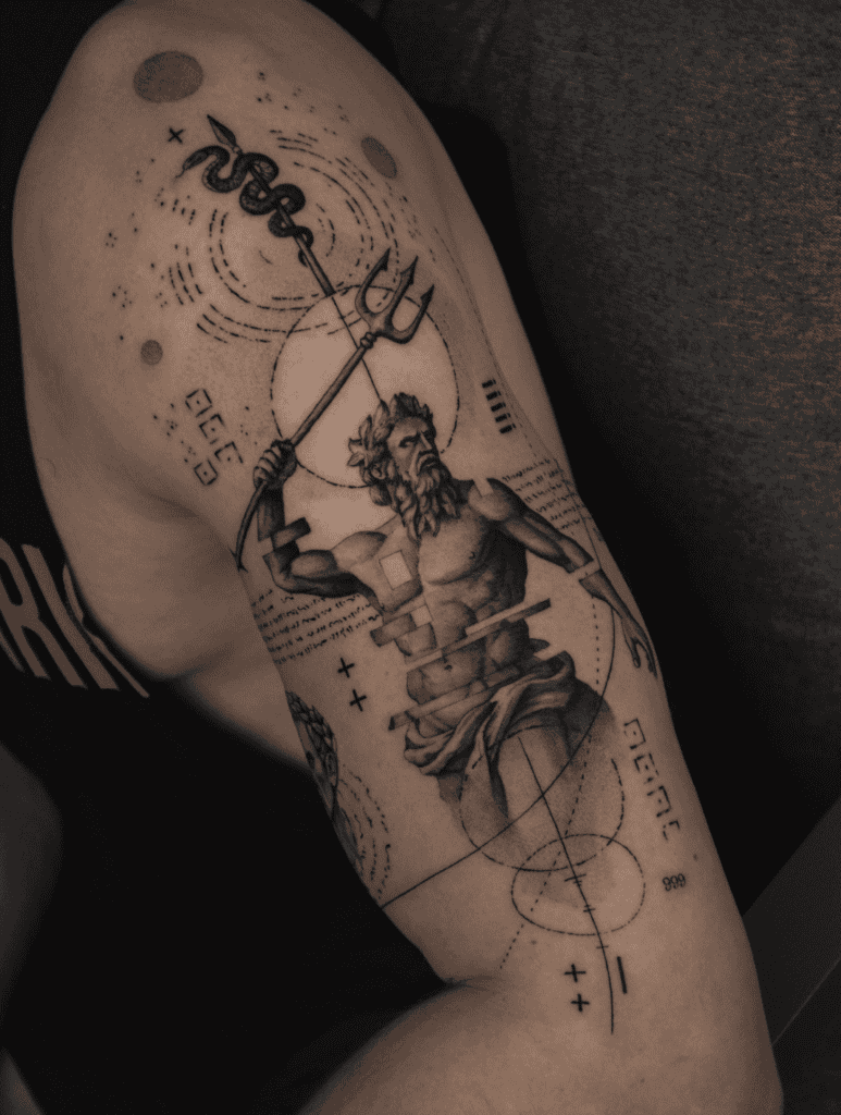 Neptune Roman Mythology Tattoo