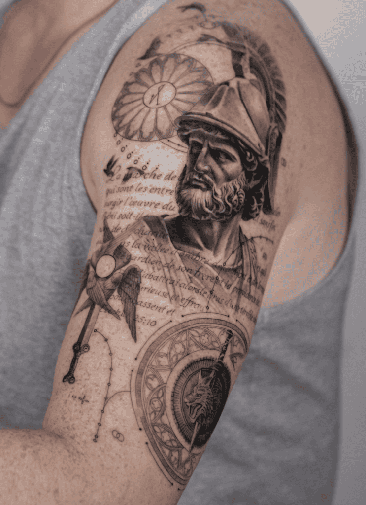 Mars God Roman Mythology Tattoo