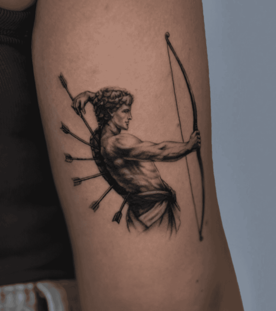 Apollo Archery Roman Mythology Tattoo