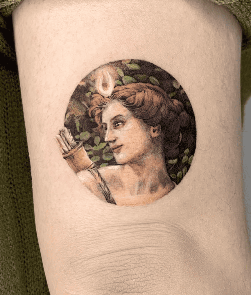 Diana Frame Roman Mythology Tattoo
