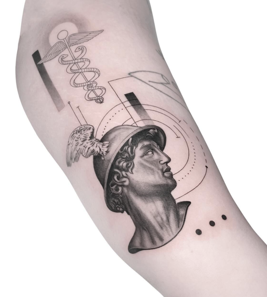 Mercury Roman Mythology Tattoo