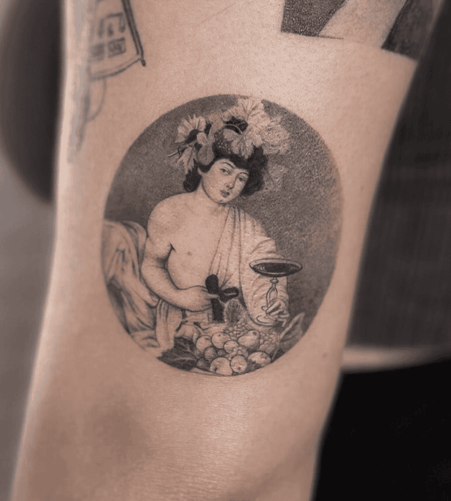Bacchus Frame Roman Mythology Tattoo