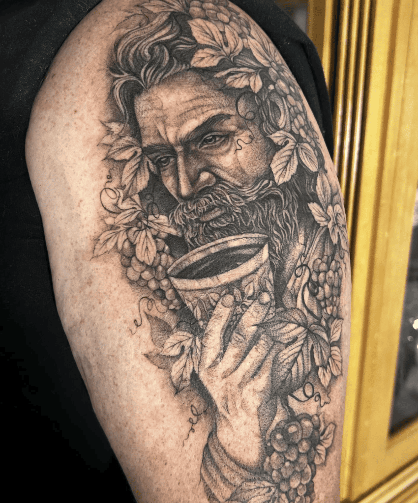 Bacchus God Roman Mythology Tattoo
