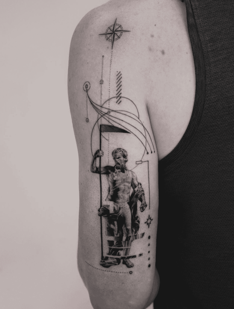 Saturn Roman Mythology Tattoo