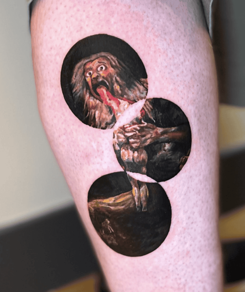 Saturn Son Roman Mythology Tattoo