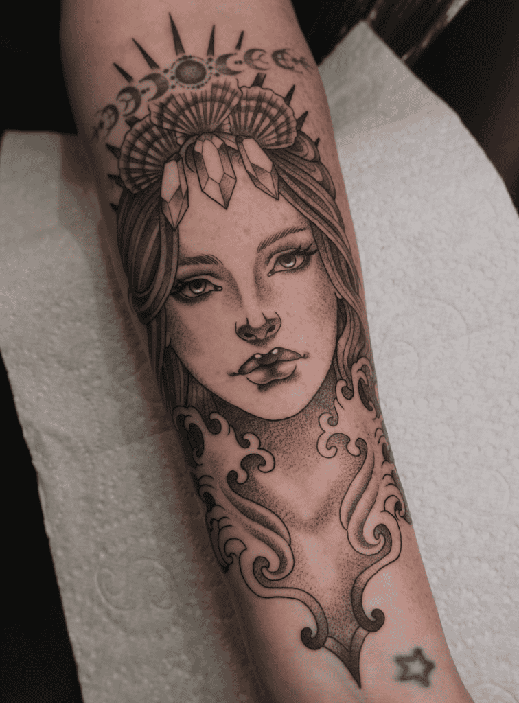 Salacia Roman Mythology Tattoo