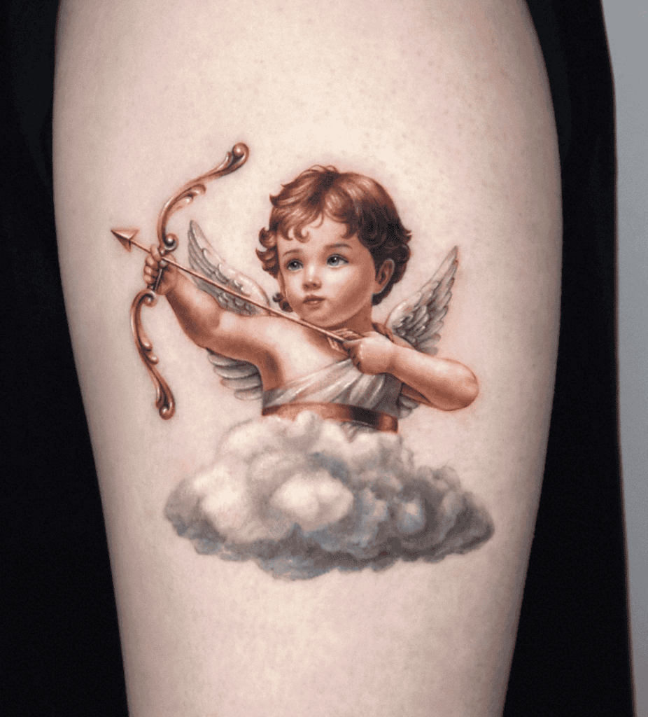 Cupid Bow Roman Mythology Tattoo
