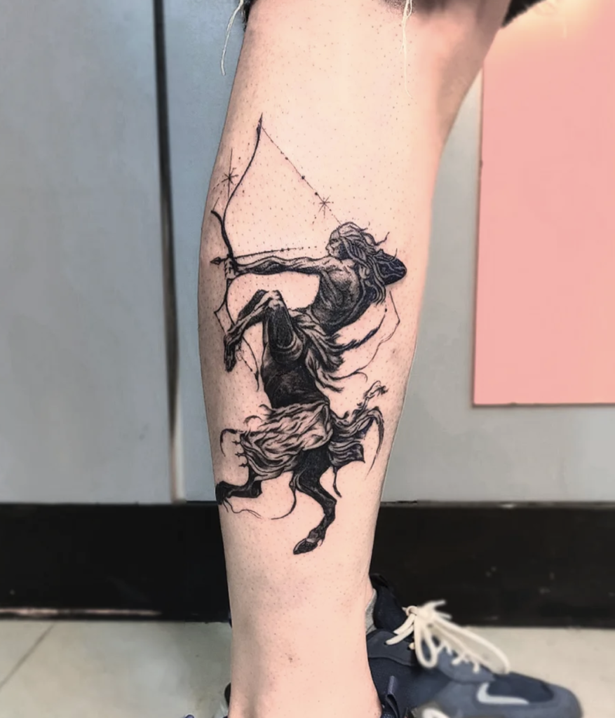 Centaur Arrow Roman Mythology Tattoo