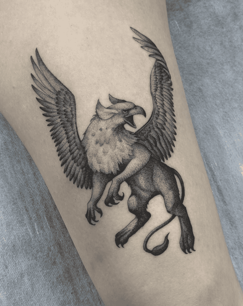 Griffin Fly Roman Mythology Tattoo