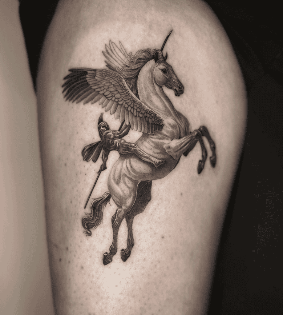Pegasus Action Roman Mythology Tattoo