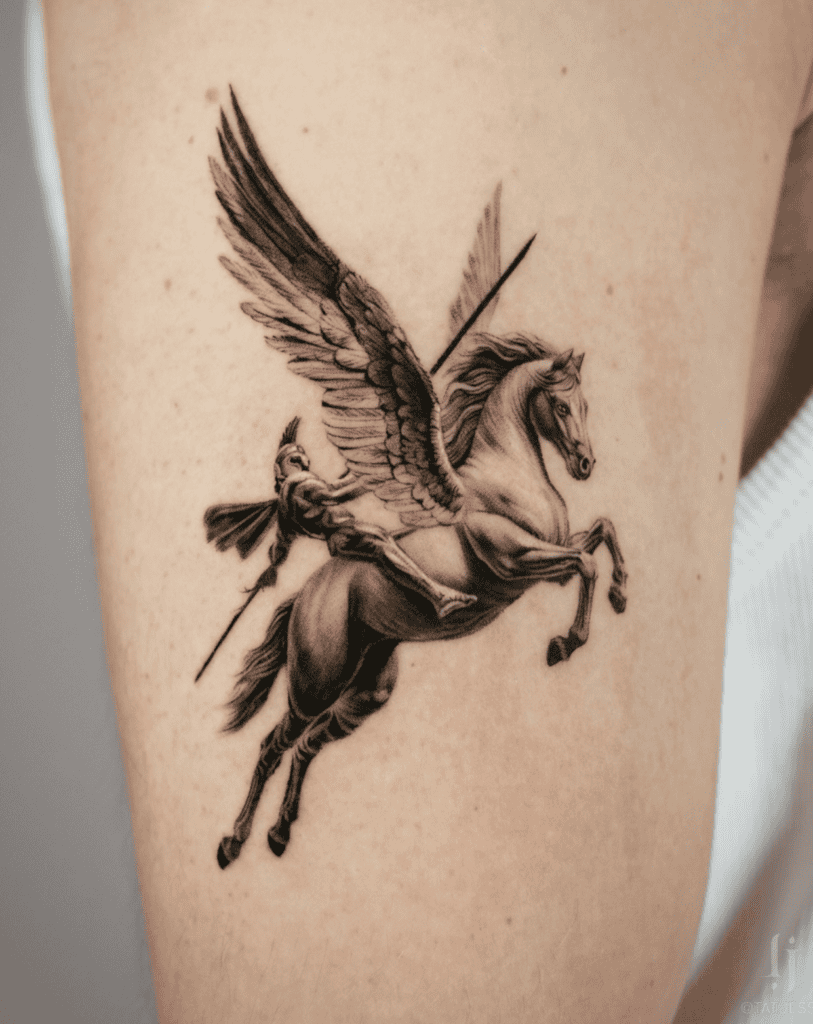 Pegasus Fly Roman Mythology Tattoo