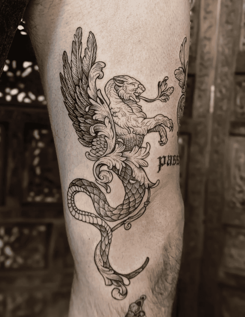 Chimaera Fly Roman Mythology Tattoo