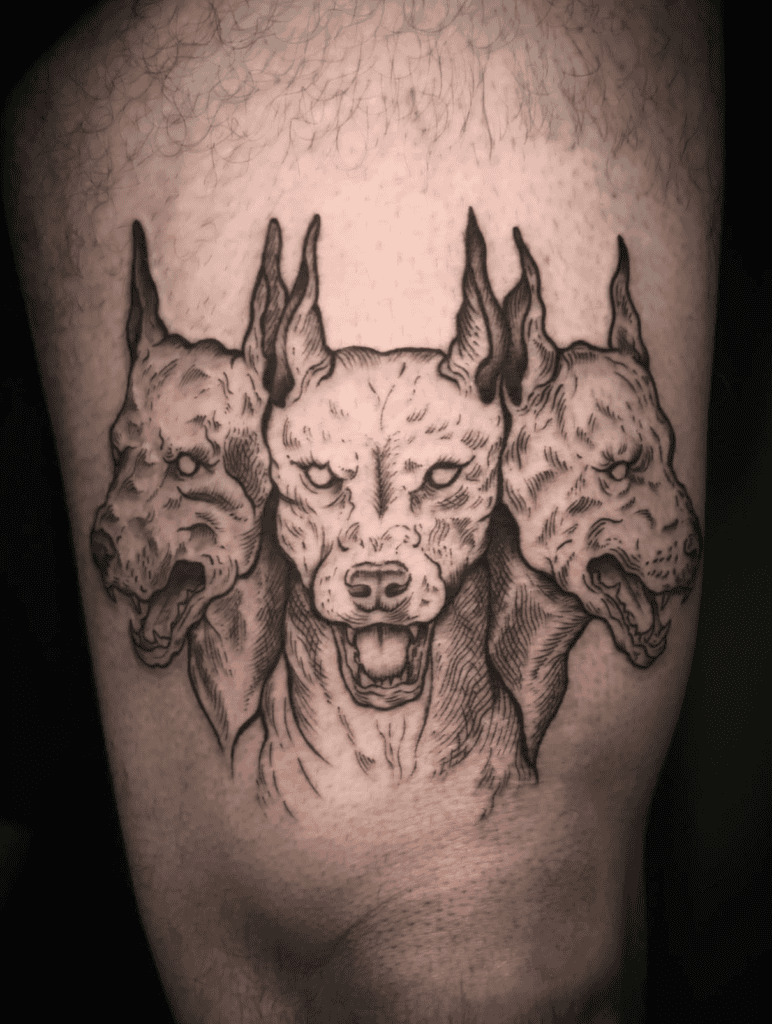 Cerberus Heads Roman Mythology Tattoo