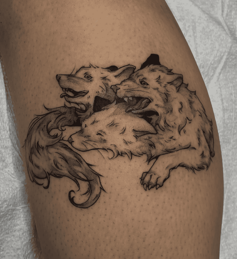 Cerberus Sleep Roman Mythology Tattoo