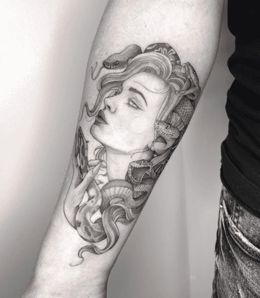 Gorgon Snake Roman Mythology Tattoo