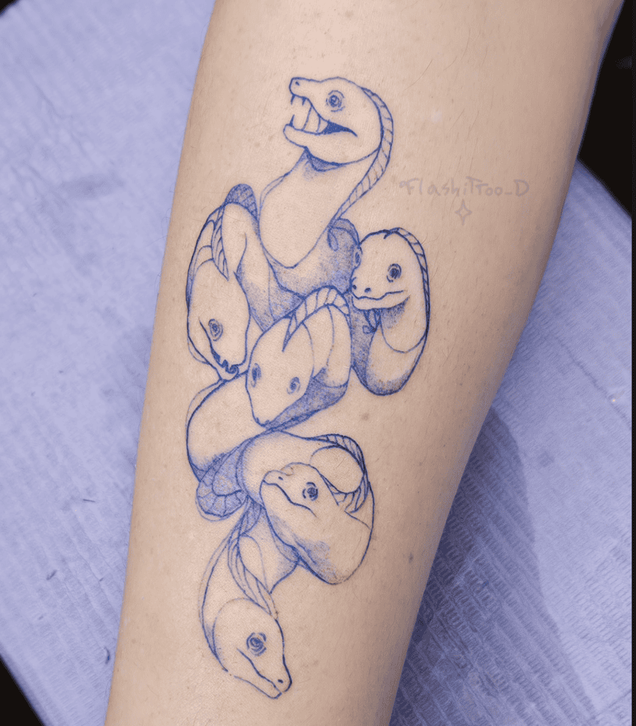 Scylla Eel Roman Mythology Tattoo