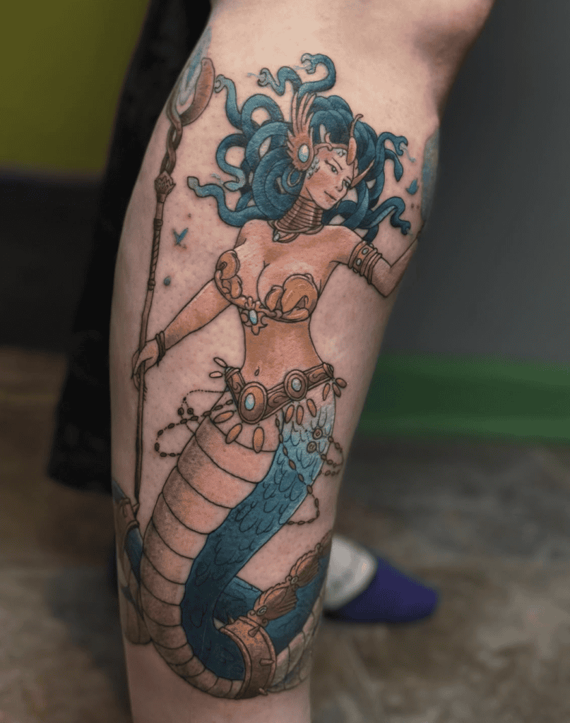 Lamia Colour Roman Mythology Tattoo