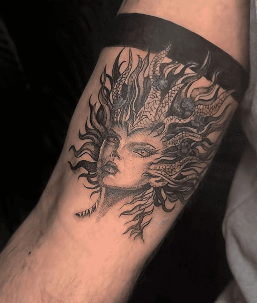 Echidna Roman Mythology Tattoo