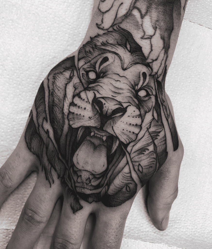 Nemean Lion Roman Mythology Tattoo