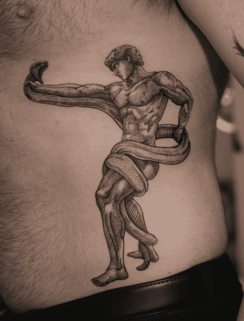 Python Roman Mythology Tattoo