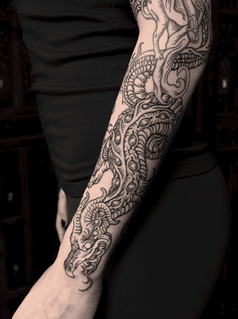 Ladon Roman Mythology Tattoo