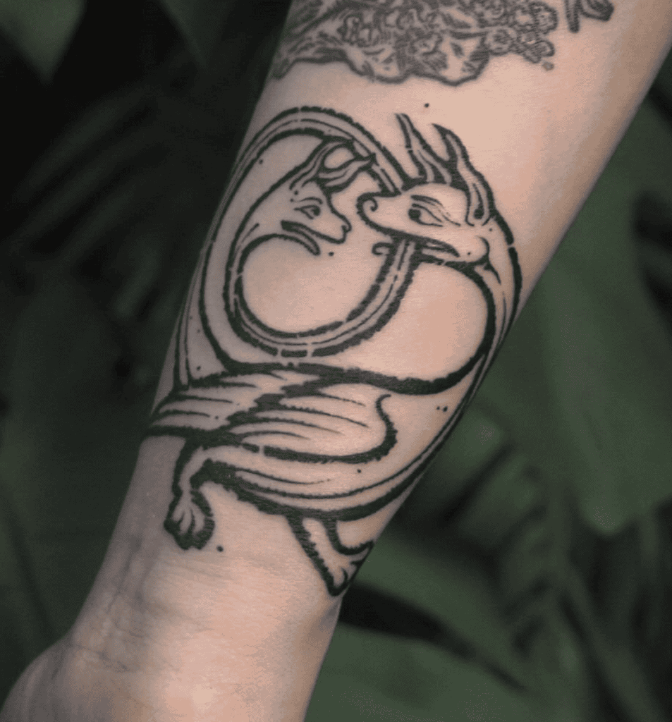 Amphisbaena Roman Mythology Tattoo