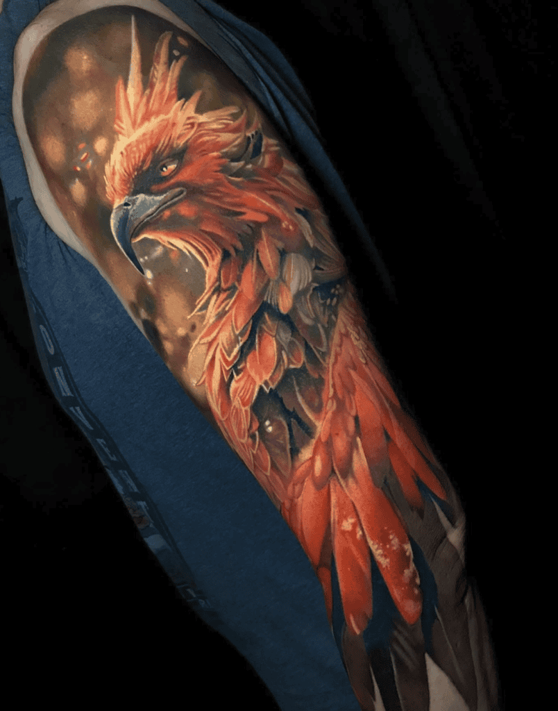 Phoenix Flame Roman Mythology Tattoo