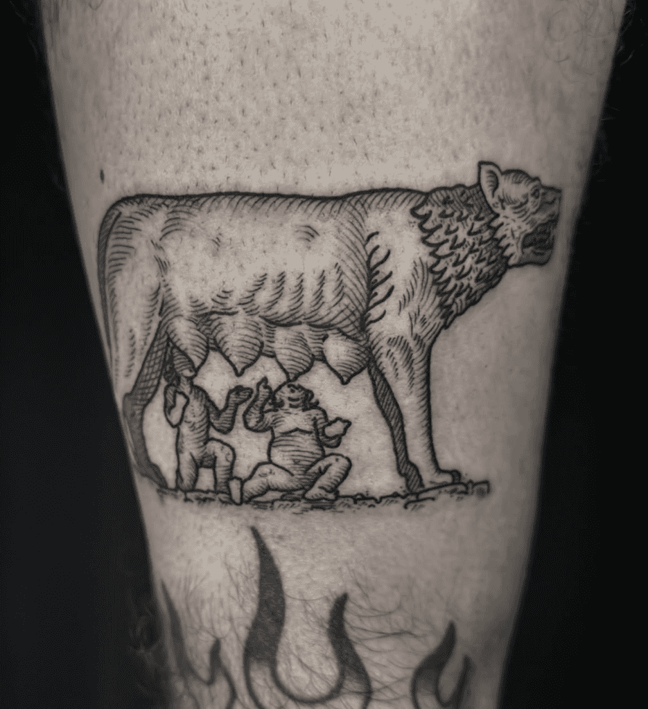 Romulus & Remus Roman Mythology Tattoo