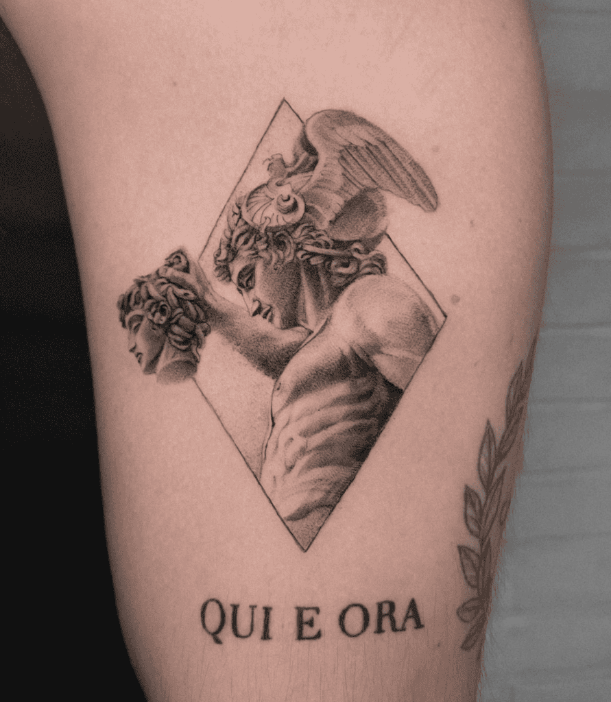 Perseus Frame Roman Mythology Tattoo
