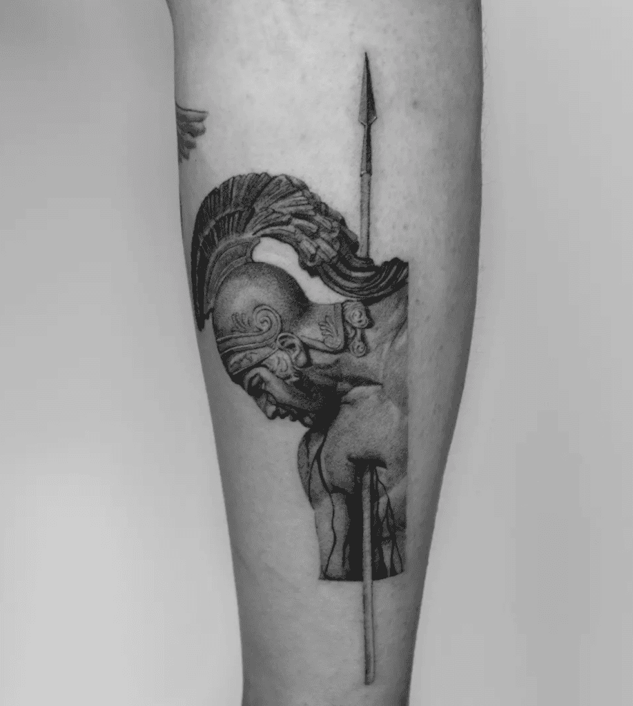 Achilles Roman Mythology Tattoo