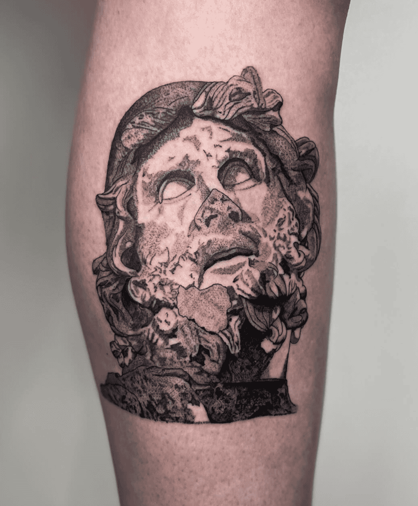 Odysseus Bust Roman Mythology Tattoo
